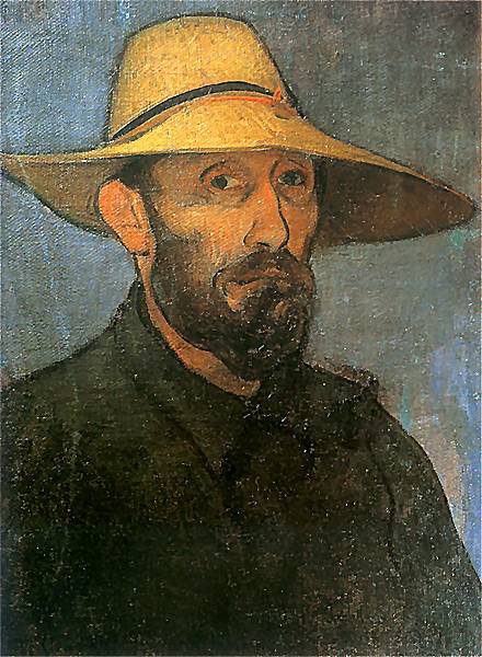 Wladyslaw slewinski Self-portrait in straw hat